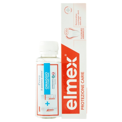 elmex Protezione Carie kit dentifricio 75 ml e collutorio 100 ml